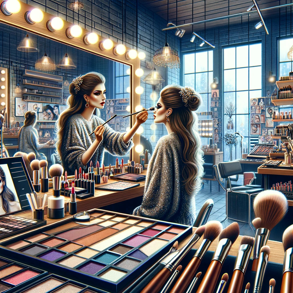 Un momento di creatività pura catturato mentre un esperto di bellezza rivela tecniche di trucco innovative per trasformare ogni look.